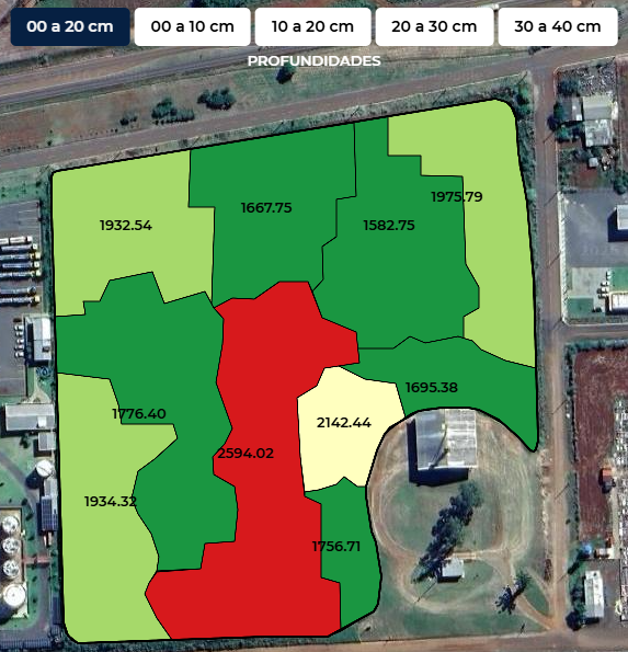 Mapa de compactação do solo