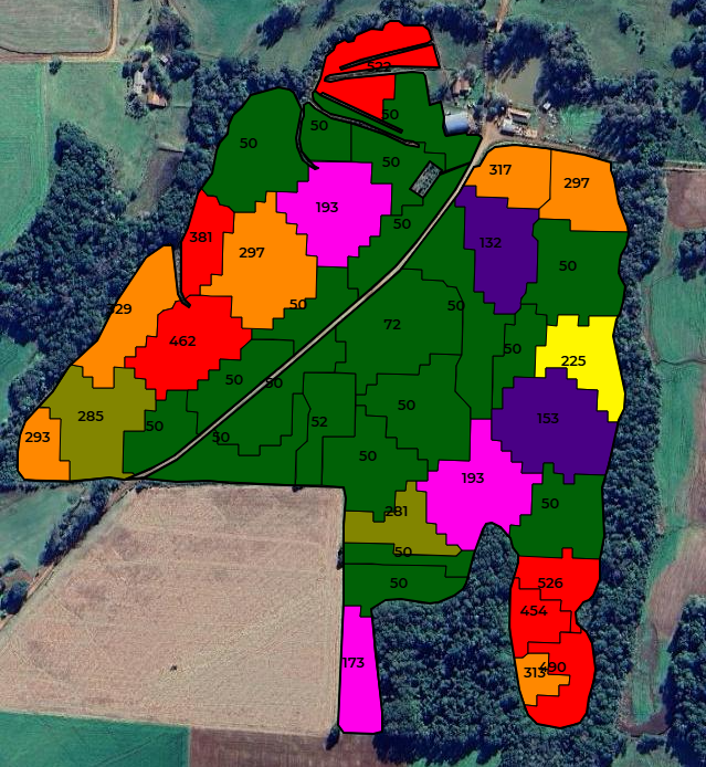 Mapa de correção de KCl