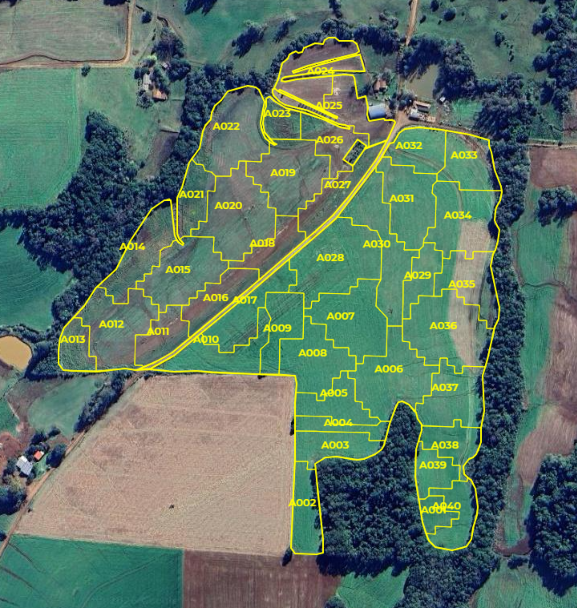 Mapa de amostragem por ambiente