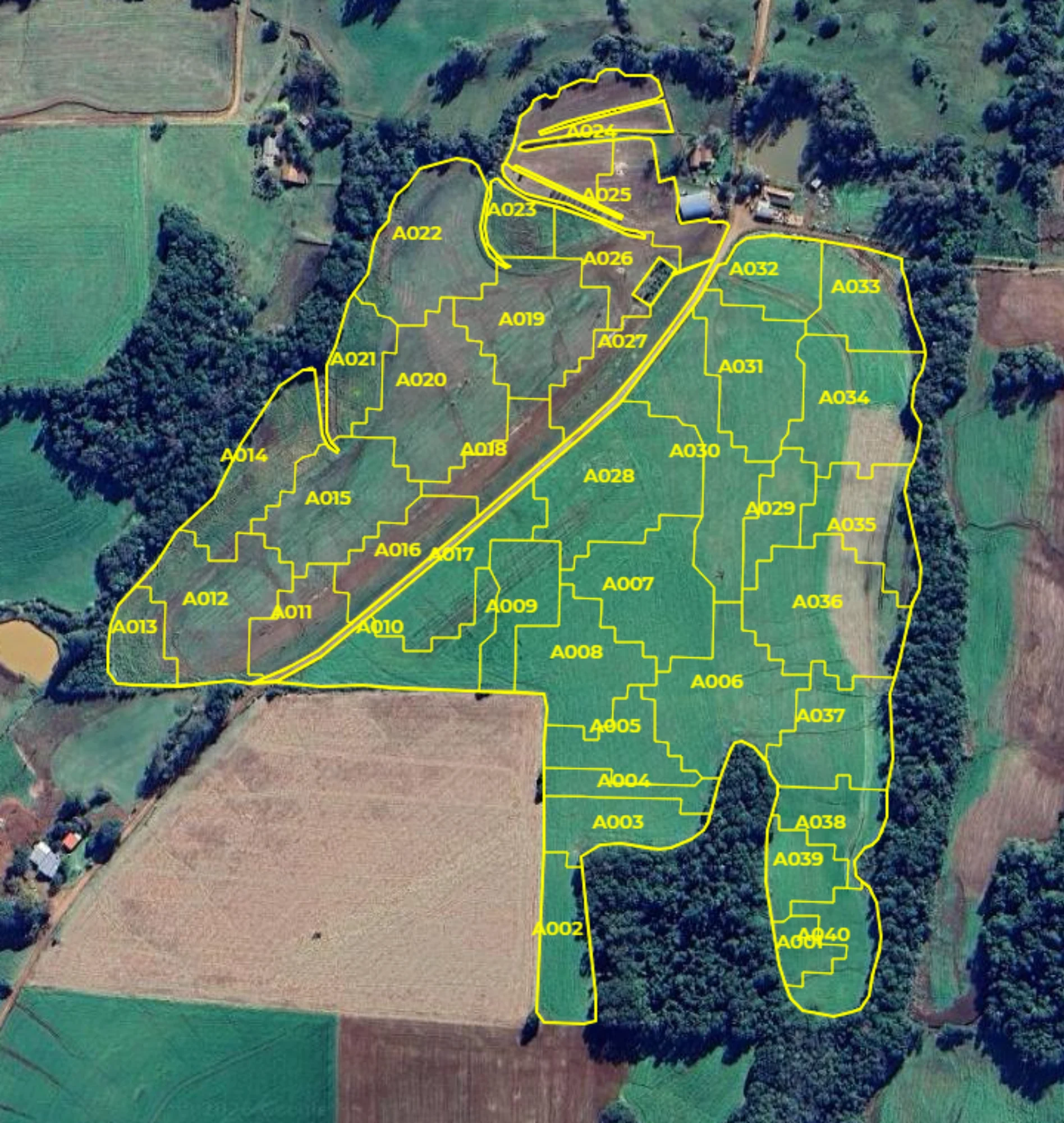 Mapa de amostragem por ambiente