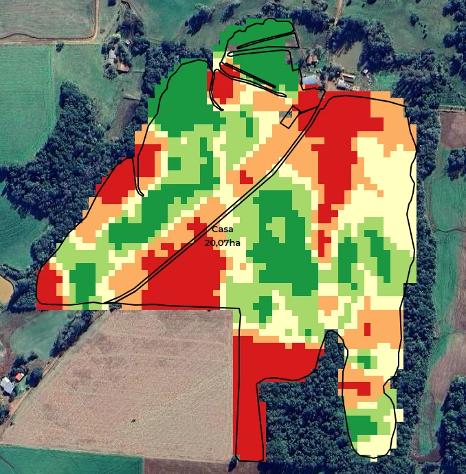 Mapa baseado em NDVI